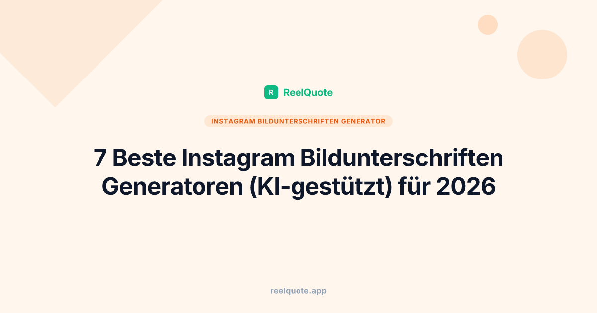 7 Beste Instagram Bildunterschriften Generatoren (KI-gestützt) für 2026