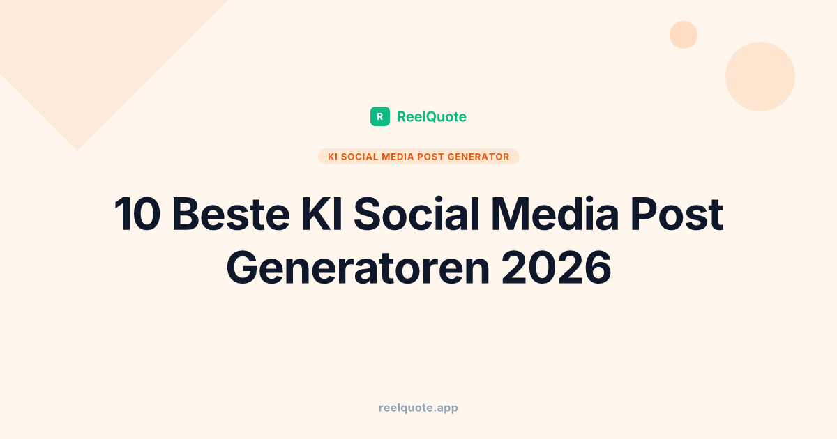 10 Beste KI Social Media Post Generatoren 2026