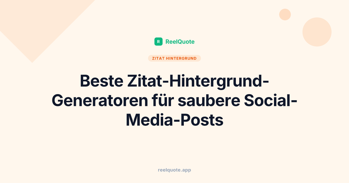 Beste Zitat-Hintergrund-Generatoren für saubere Social-Media-Posts