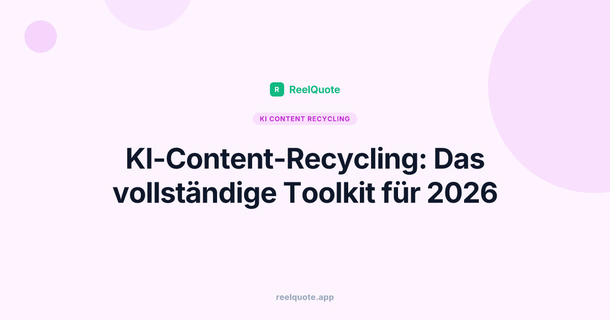 KI-Content-Recycling: Das vollständige Toolkit für 2026