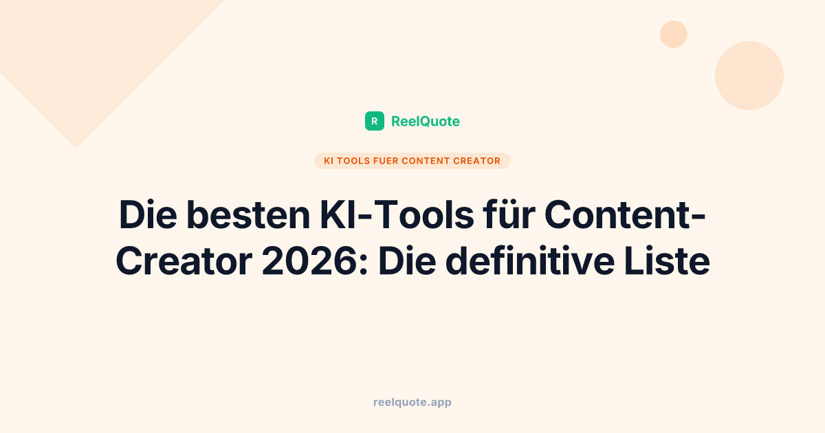 Die besten KI-Tools für Content-Creator 2026: Die definitive Liste