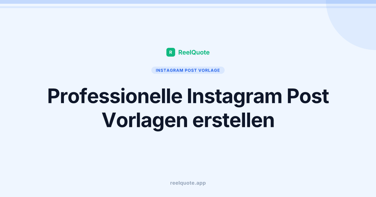 Professionelle Instagram Post Vorlagen erstellen