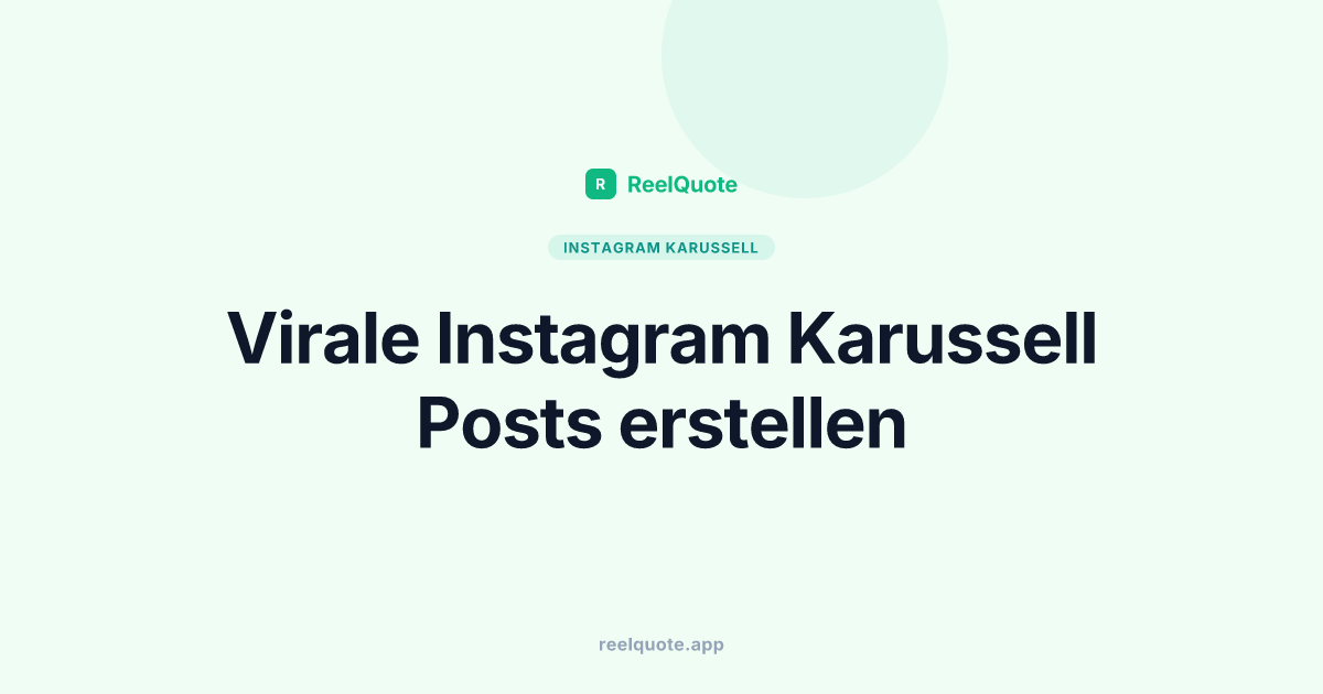 Virale Instagram Karussell Posts erstellen
