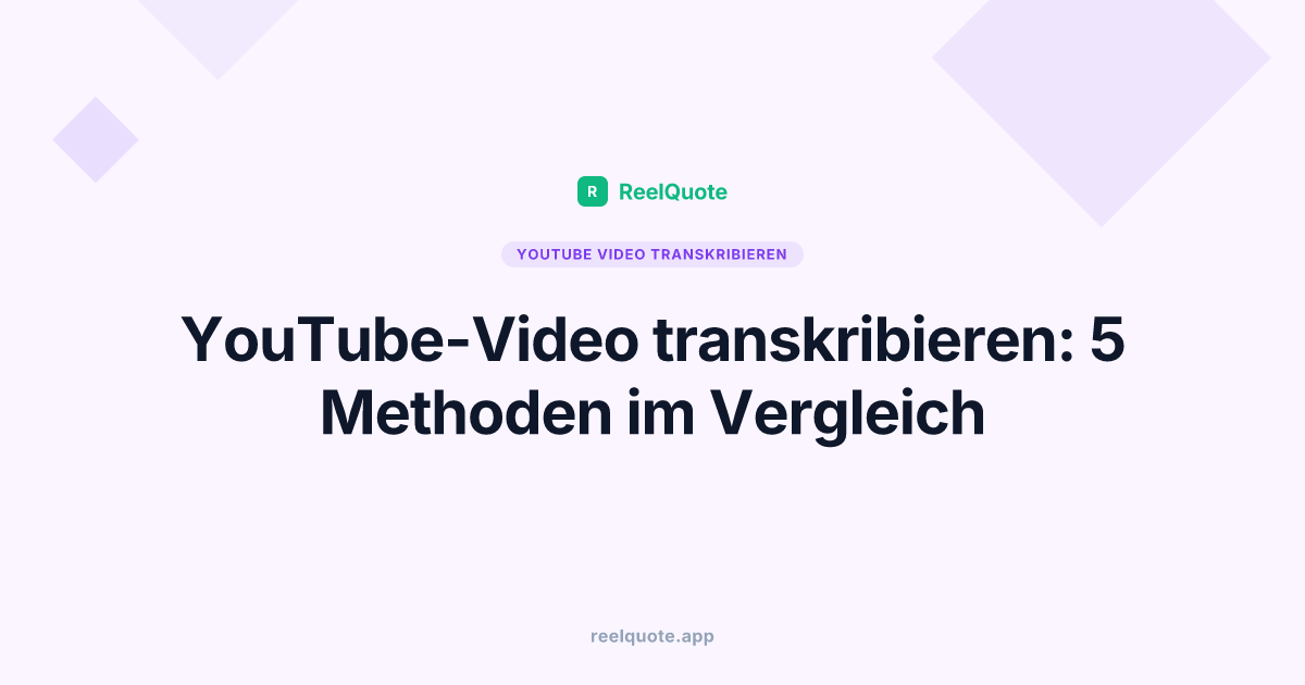 YouTube-Video transkribieren: 5 Methoden im Vergleich