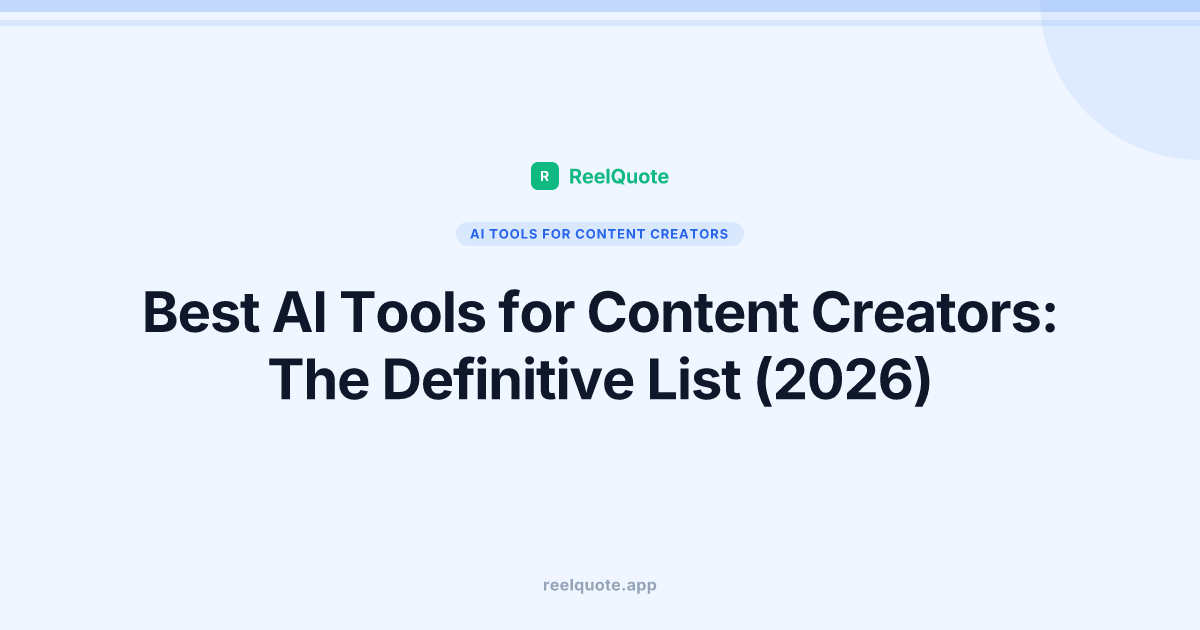 Best AI Tools for Content Creators: The Definitive List (2026)