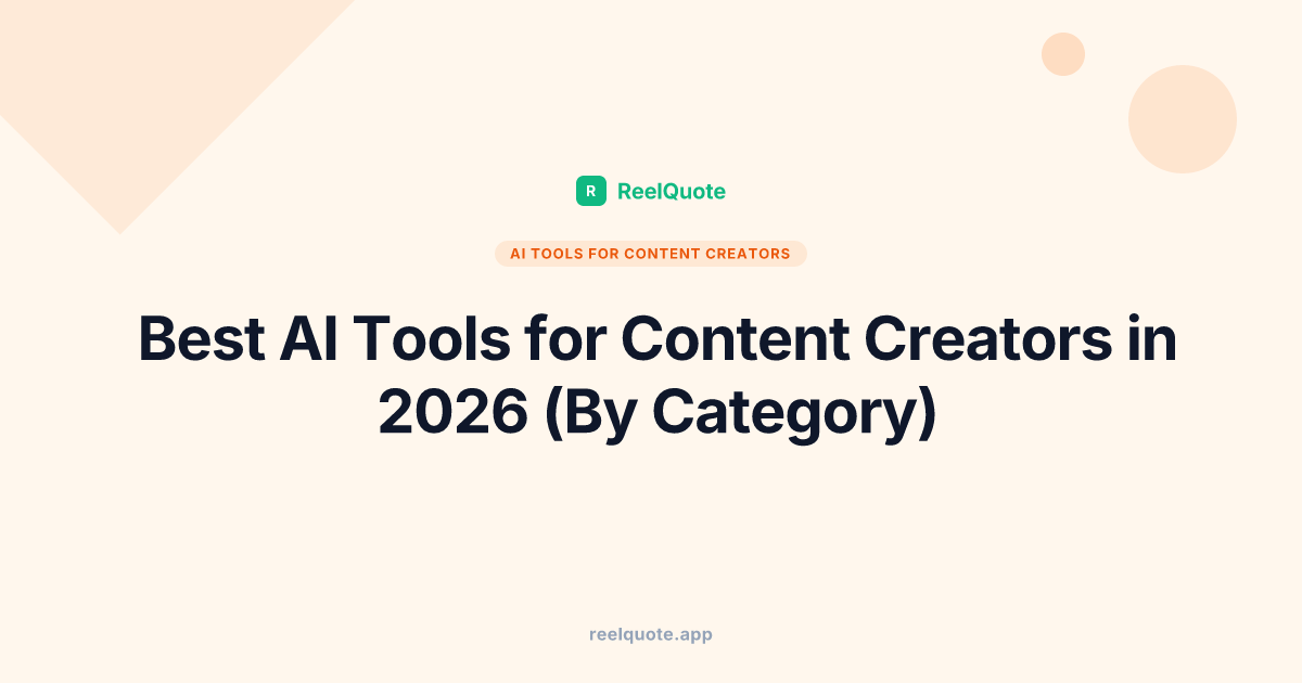 Best AI Tools for Content Creators in 2026 (By Category)