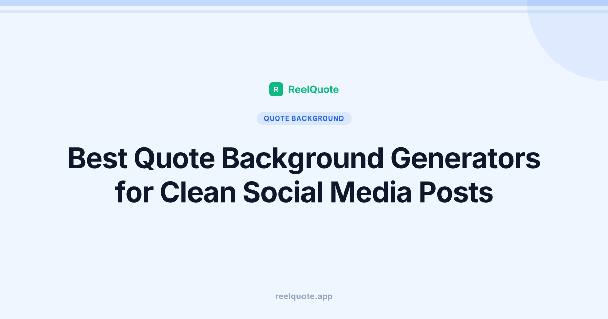 Best Quote Background Generators for Clean Social Media Posts