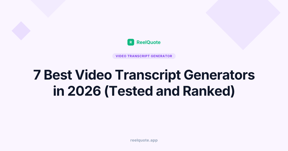 7 Best Video Transcript Generators in 2026 (Tested and Ranked)