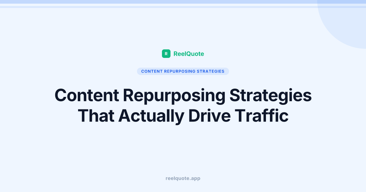 Content Repurposing Strategies That Actually Drive Traffic