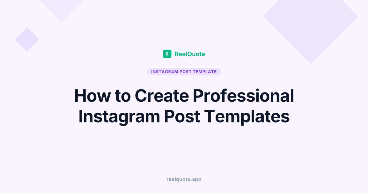 How to Create Professional Instagram Post Templates