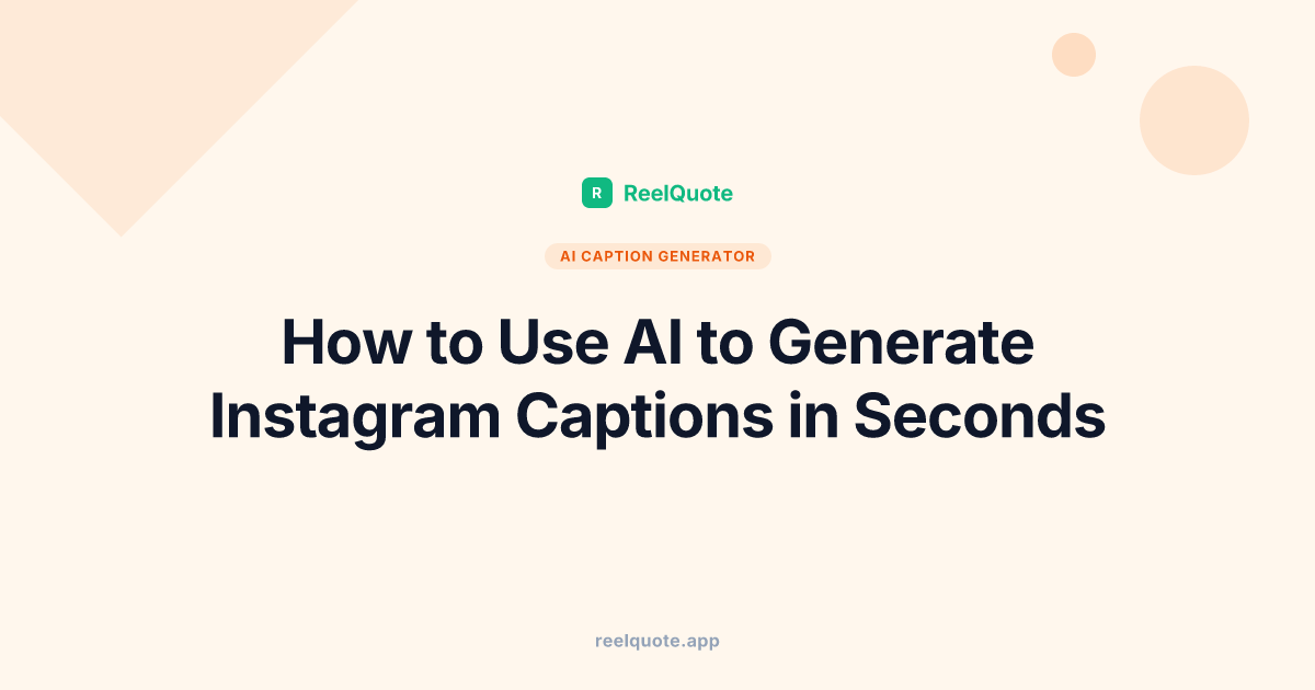 How to Use AI to Generate Instagram Captions in Seconds