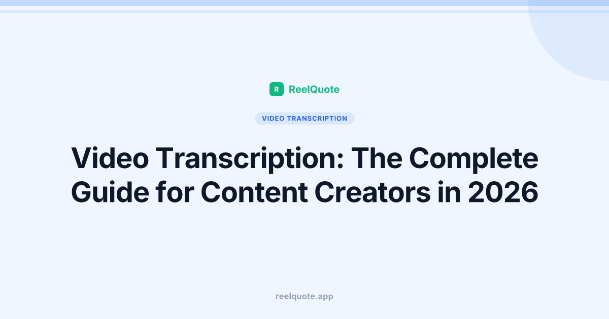 Video Transcription: The Complete Guide for Content Creators in 2026