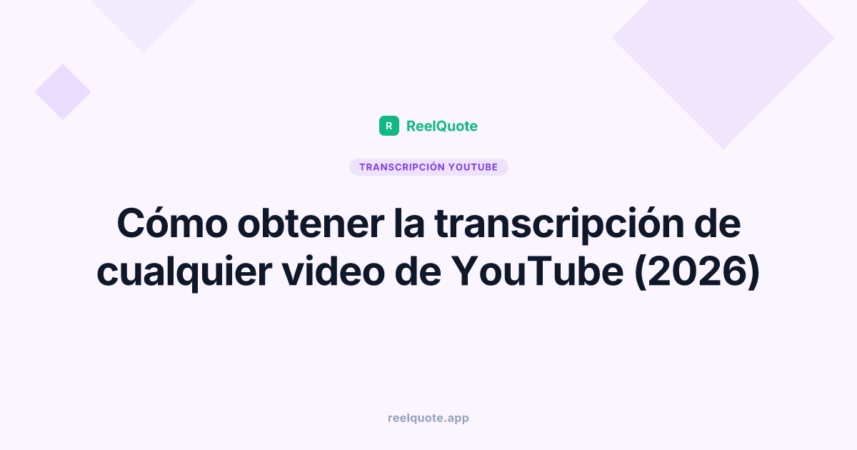 Cómo obtener la transcripción de cualquier video de YouTube (2026)
