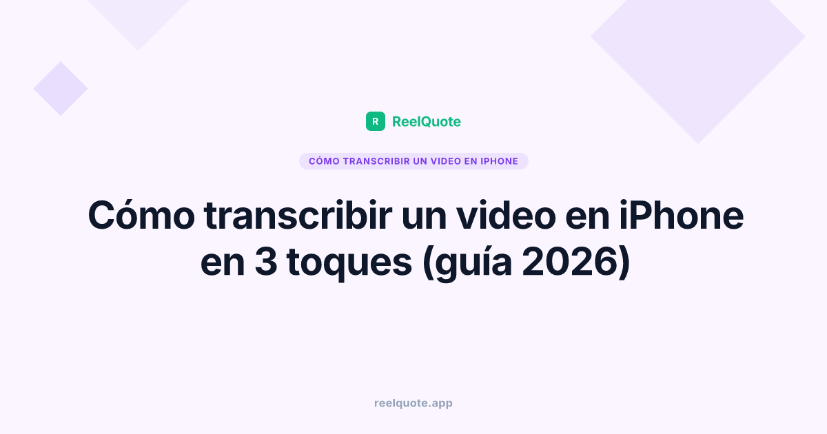 Cómo transcribir un video en iPhone en 3 toques (guía 2026)