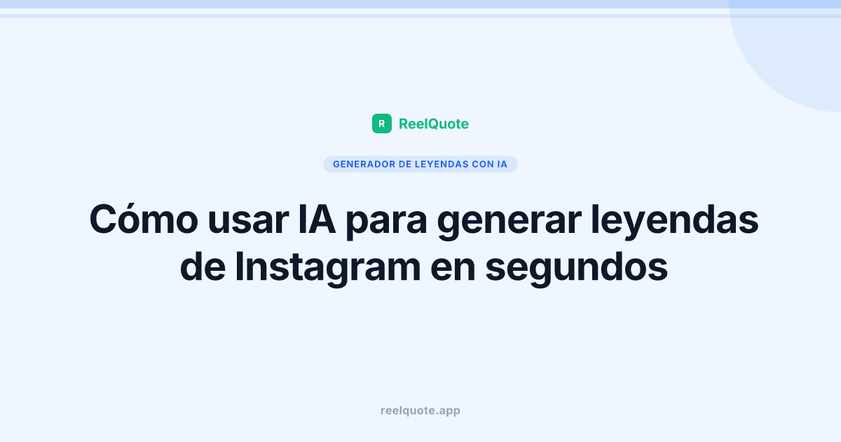Cómo usar IA para generar leyendas de Instagram en segundos