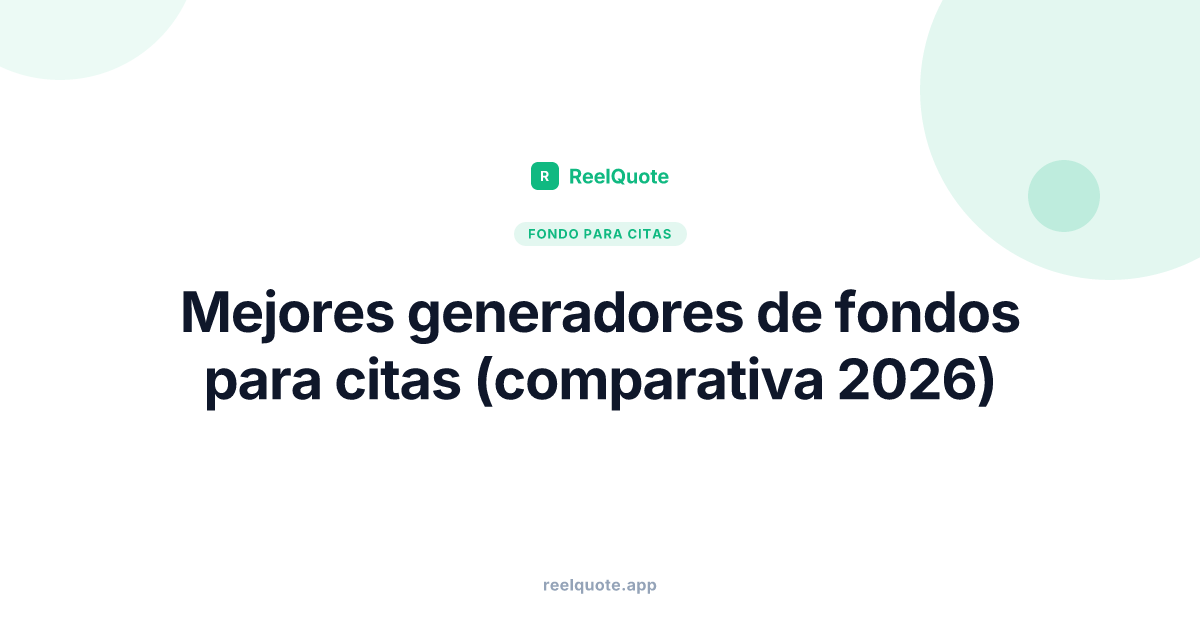 Mejores generadores de fondos para citas (comparativa 2026)
