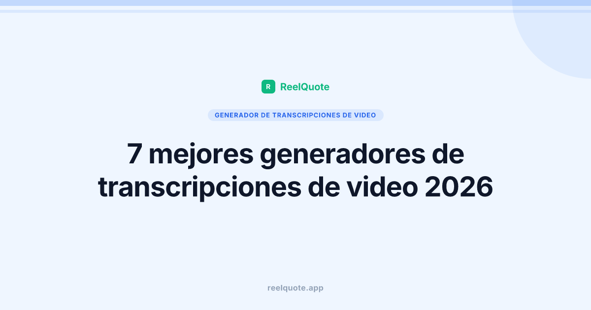 7 mejores generadores de transcripciones de video 2026