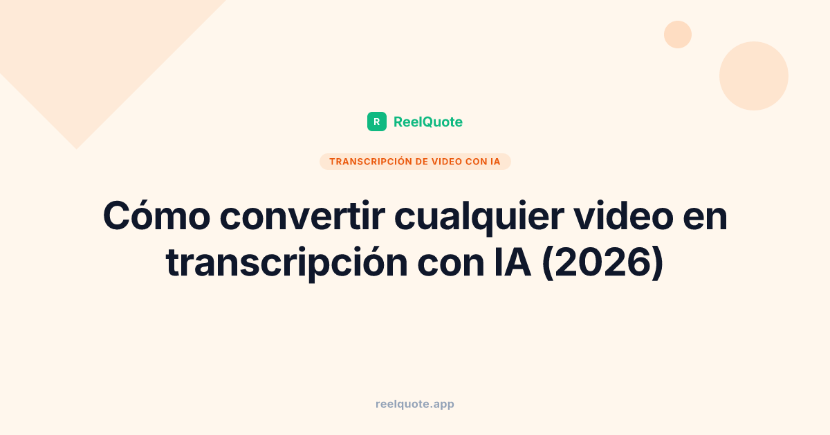 Cómo convertir cualquier video en transcripción con IA (2026)
