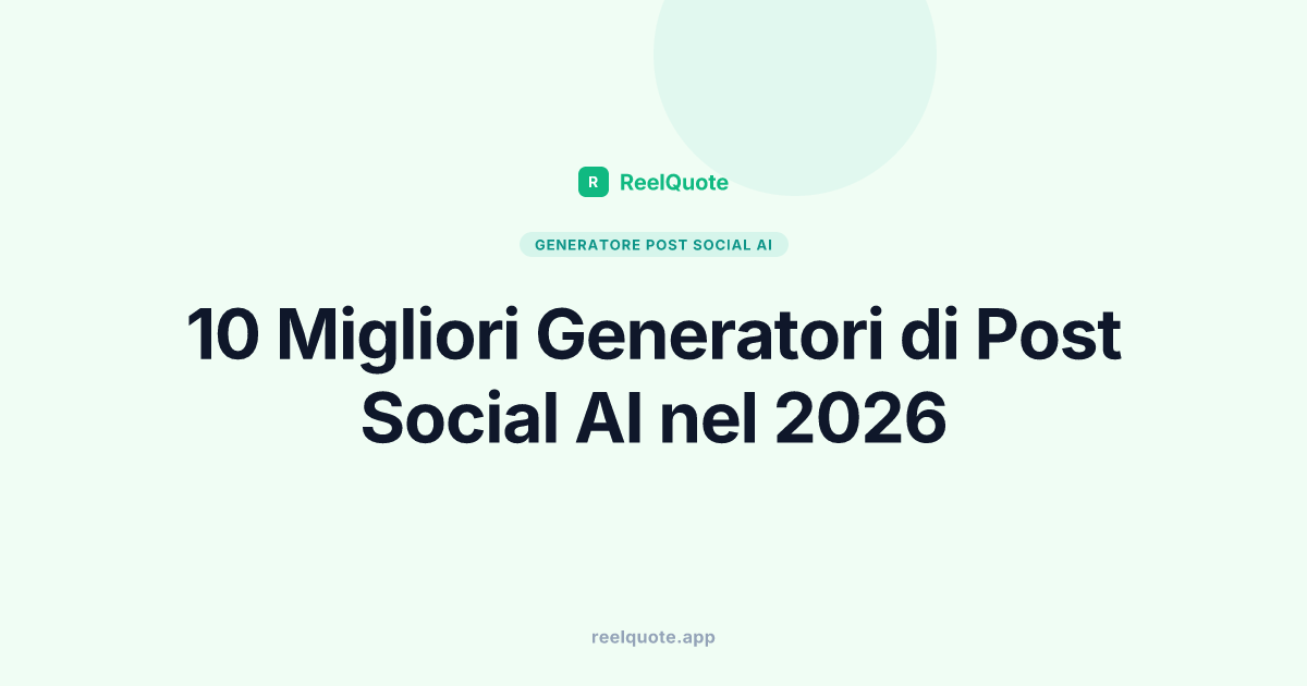 10 Migliori Generatori di Post Social AI nel 2026