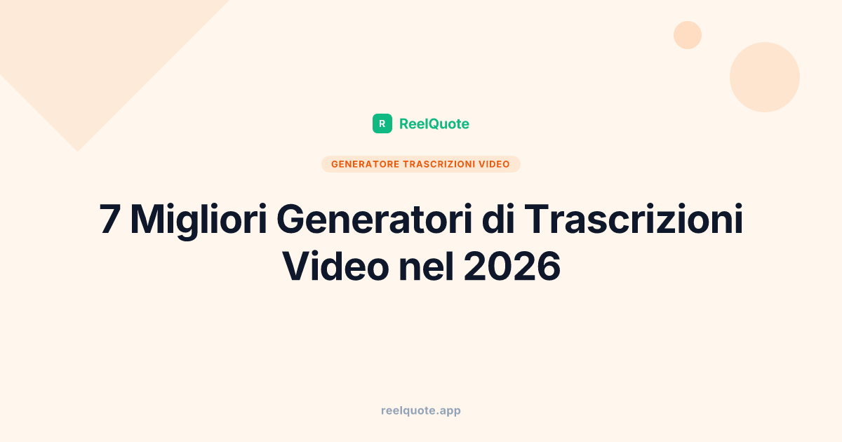 7 Migliori Generatori di Trascrizioni Video nel 2026