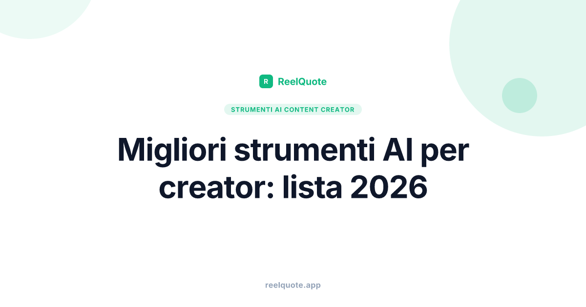Migliori strumenti AI per creator: lista 2026