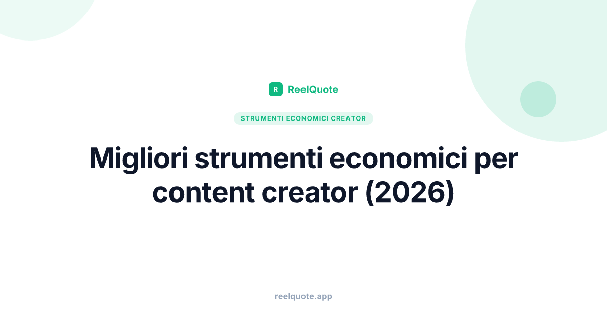 Migliori strumenti economici per content creator (2026)