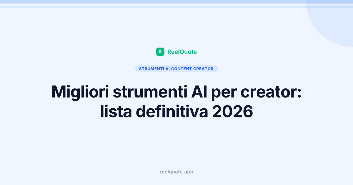 Migliori strumenti AI per creator: lista definitiva 2026