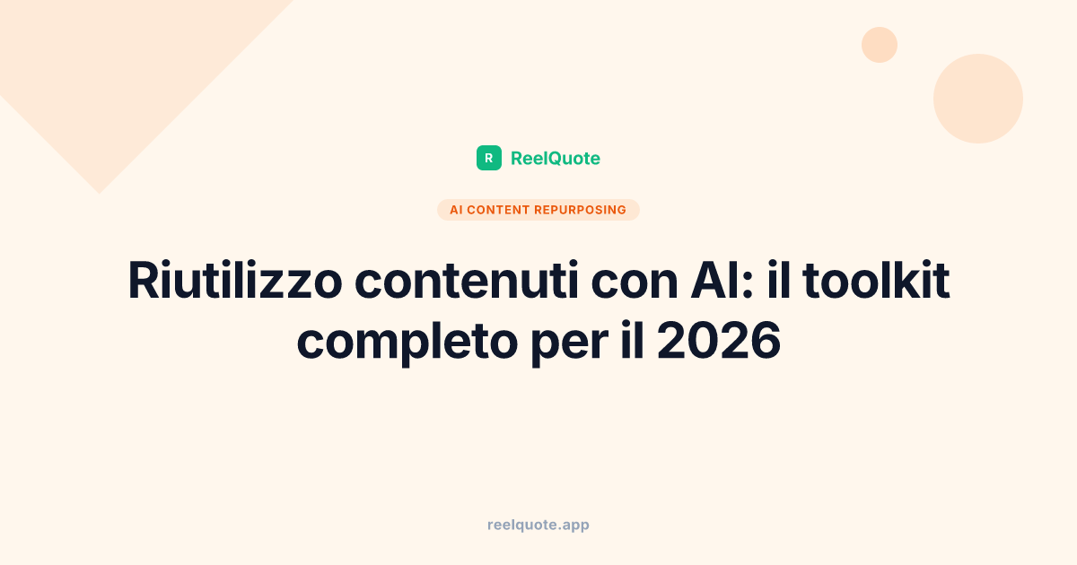 Riutilizzo contenuti con AI: il toolkit completo per il 2026